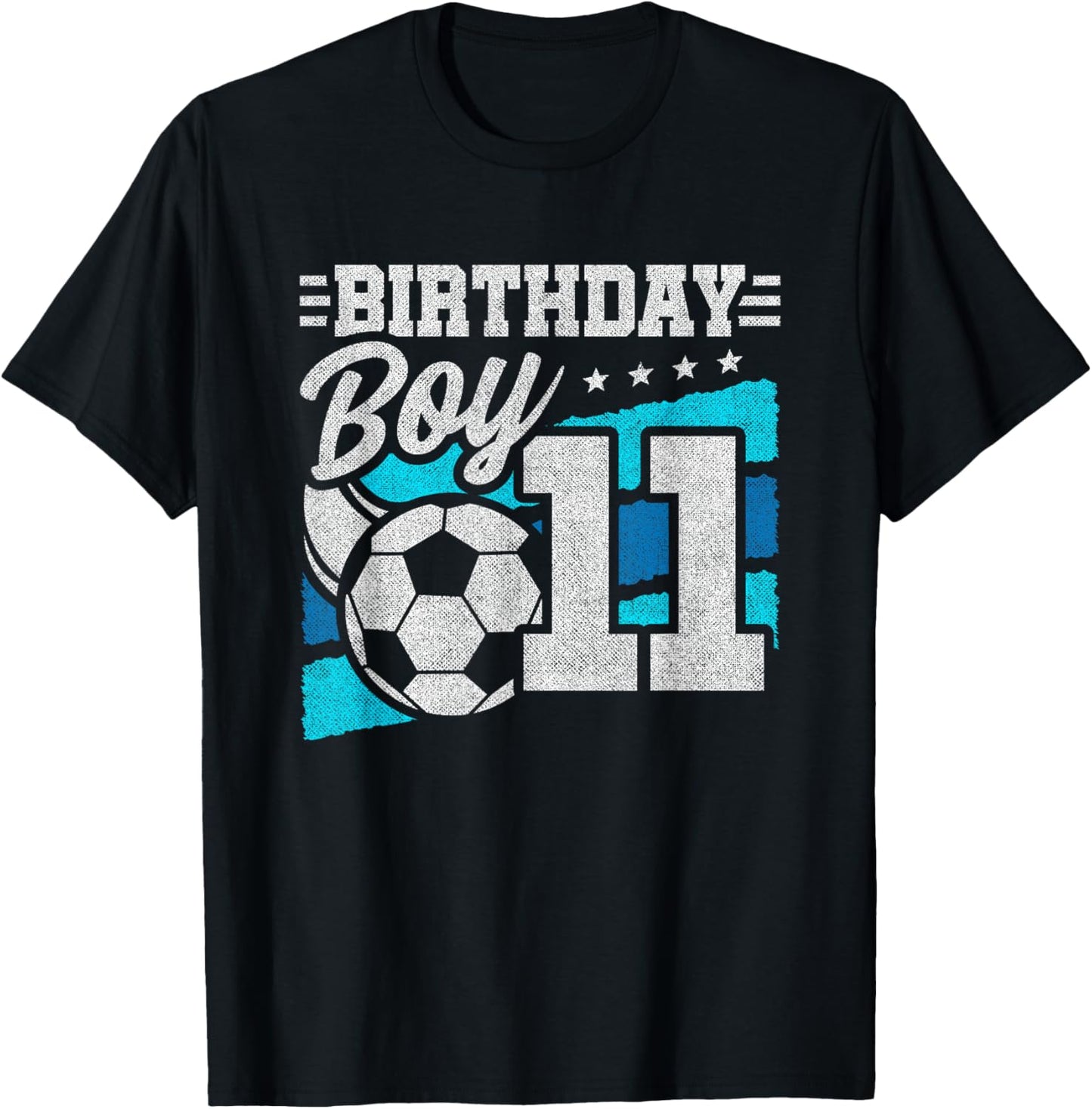 Soccer Birthday Party - 11 Year Old Boy - 11th Birthday T-Shirt - T-Shirt | Black