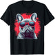 French Bulldog With Sunglasses T-Shirt - T-Shirt | Black