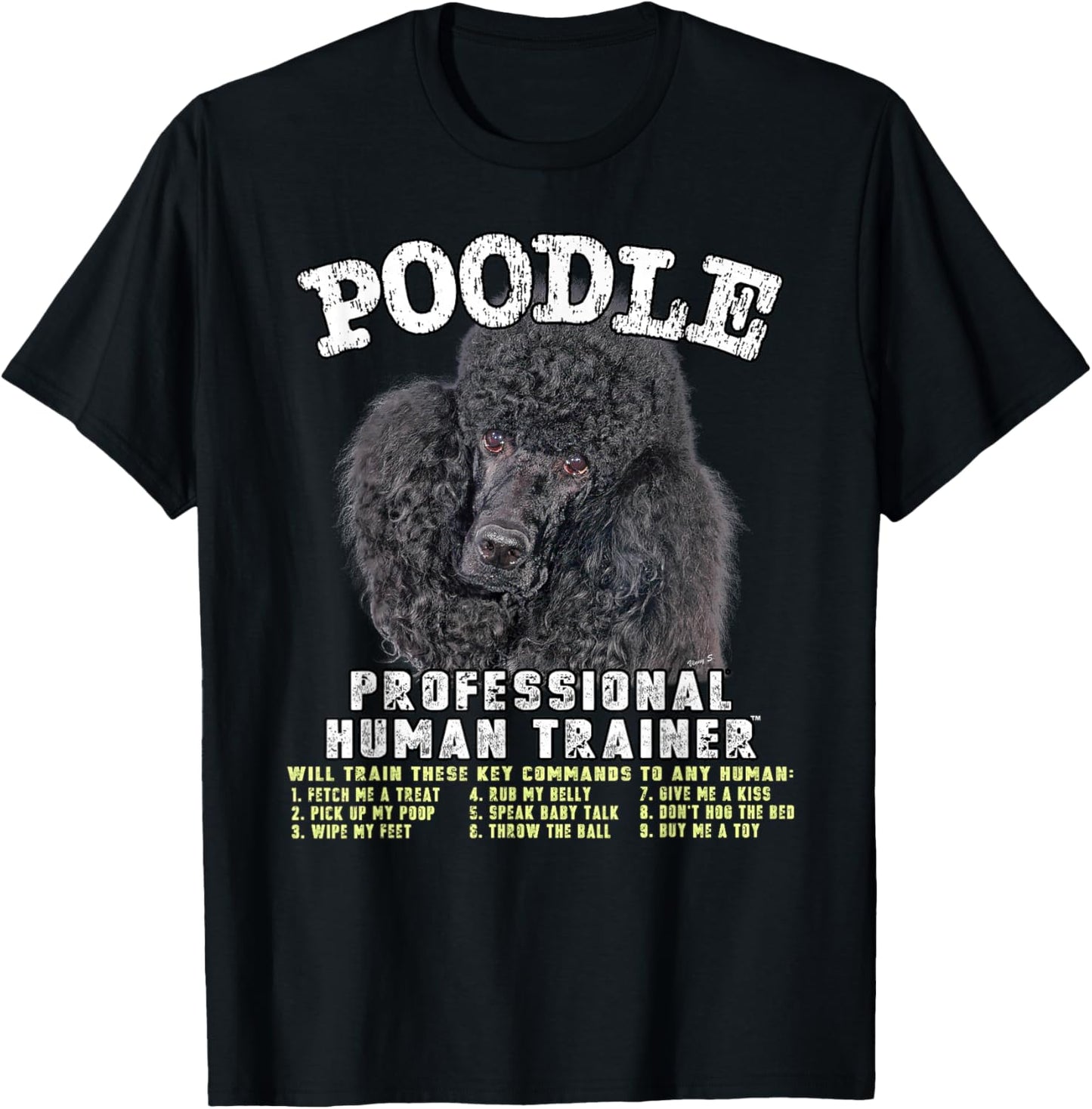 Poodle Black Professional Human Trainer T-Shirt - T-Shirt | Black