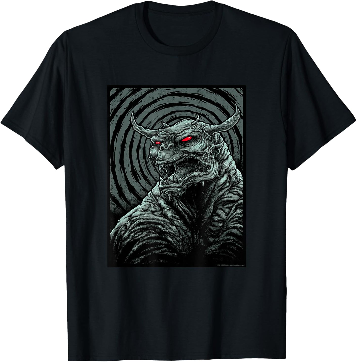 Ghostbusters Zuul Spiral Illustration Retro Movie T-Shirt - T-Shirt | Black
