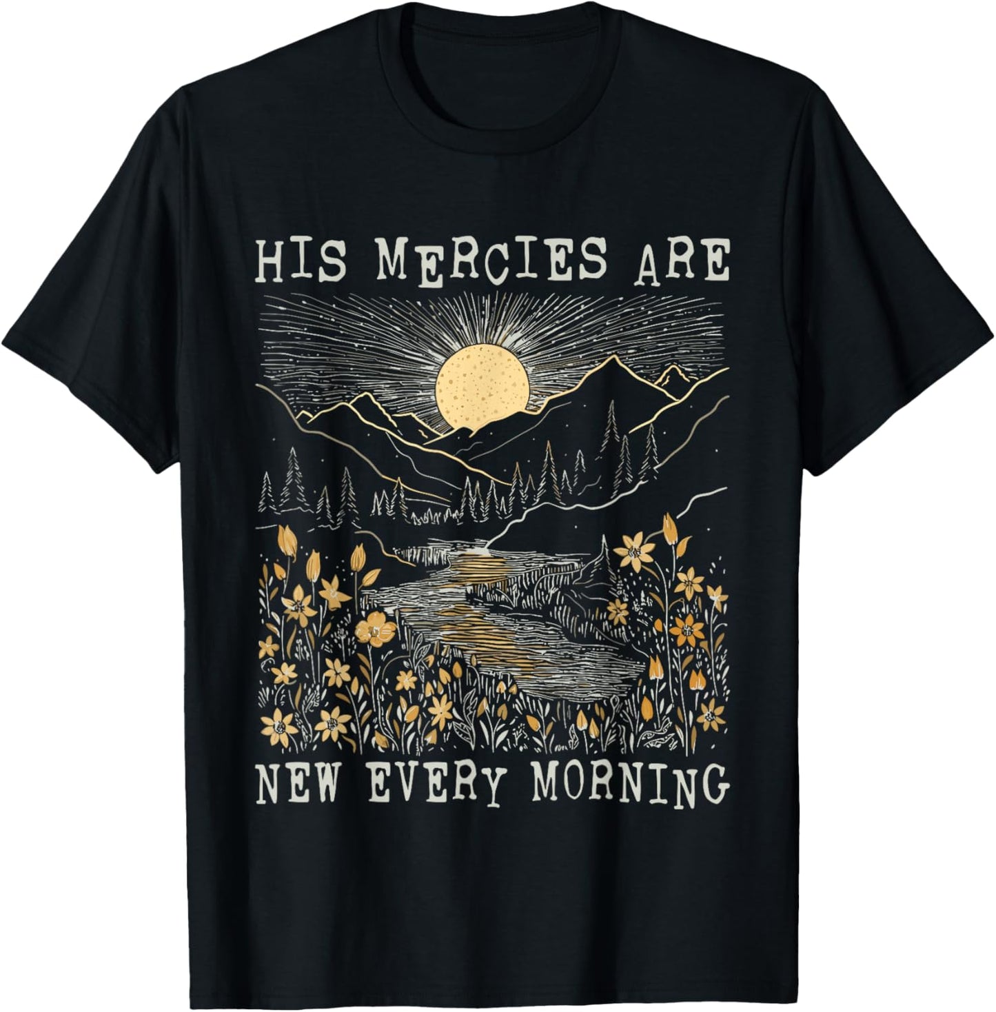 Boho Vintage Religious Christian Bible Verse Men Women T-Shirt - T-Shirt | Black