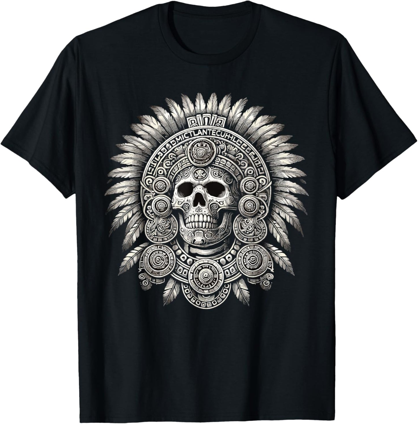 Aztec Mictlantecuhtli Mexican Pride Boxing T-Shirt - T-Shirt | Black