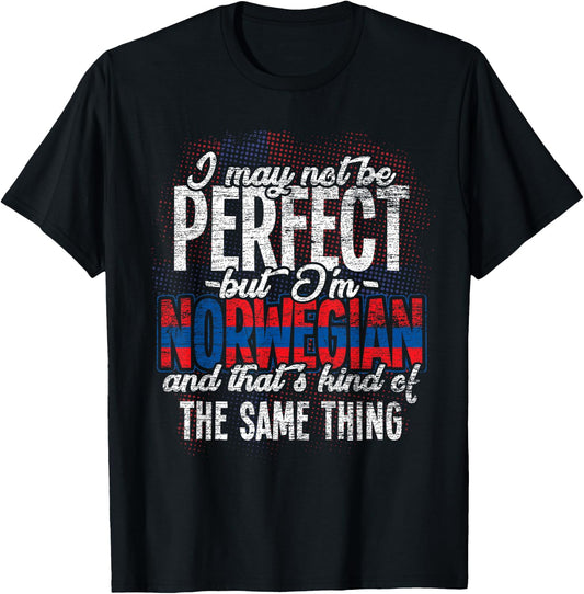 Vintage Norwegian Flag Scandinavia Gifts Norway T-Shirt - T-Shirt | Black