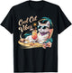 Cool Cat Vibes, A chic Fashionable Cat Tropical Beach T-Shirt - T-Shirt | Black