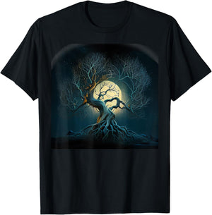 Yoga Meditation Celtic Gifts for Spiritual People Tree of Life Symbol Celtic Tree Yggdrasil -Adult Black Short Sleeve Classic Fit Small T-Shirt - T-Shirt | Black
