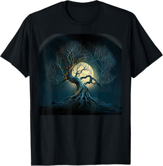 Yoga Meditation Celtic Gifts for Spiritual People Tree of Life Symbol Celtic Tree Yggdrasil -Adult Black Short Sleeve Classic Fit Small T-Shirt - T-Shirt | Black
