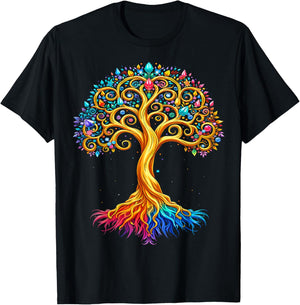 Buddha Meditation Tree T-Shirt - T-Shirt | Black