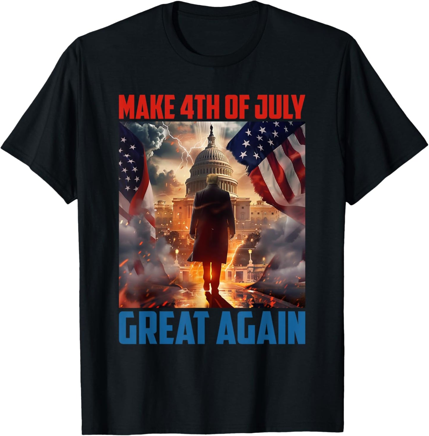 Trump 2024 Make 4th Of July Great Again Independence Day Men T-Shirt - T-Shirt | Black
