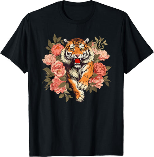 Floral Tiger Animal Graphic Men Women Nature Floral