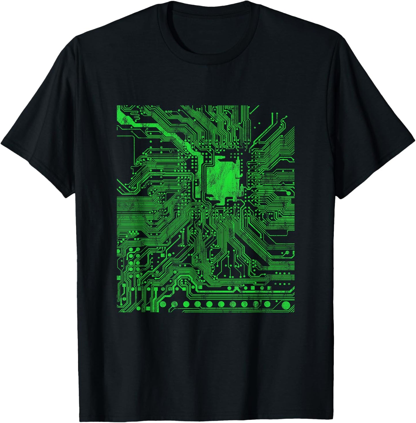 Computer Chip Motherboard CPU Heart Programmer Nerd T-Shirt - T-Shirt | Black