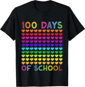 Cute 100 Days of School and Still Loving it Hearts 100th Day T-Shirt - T-Shirt | Black