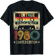 November 1980 45th Birthday Gift Limited Edition Vintage T-Shirt - T-Shirt | Black