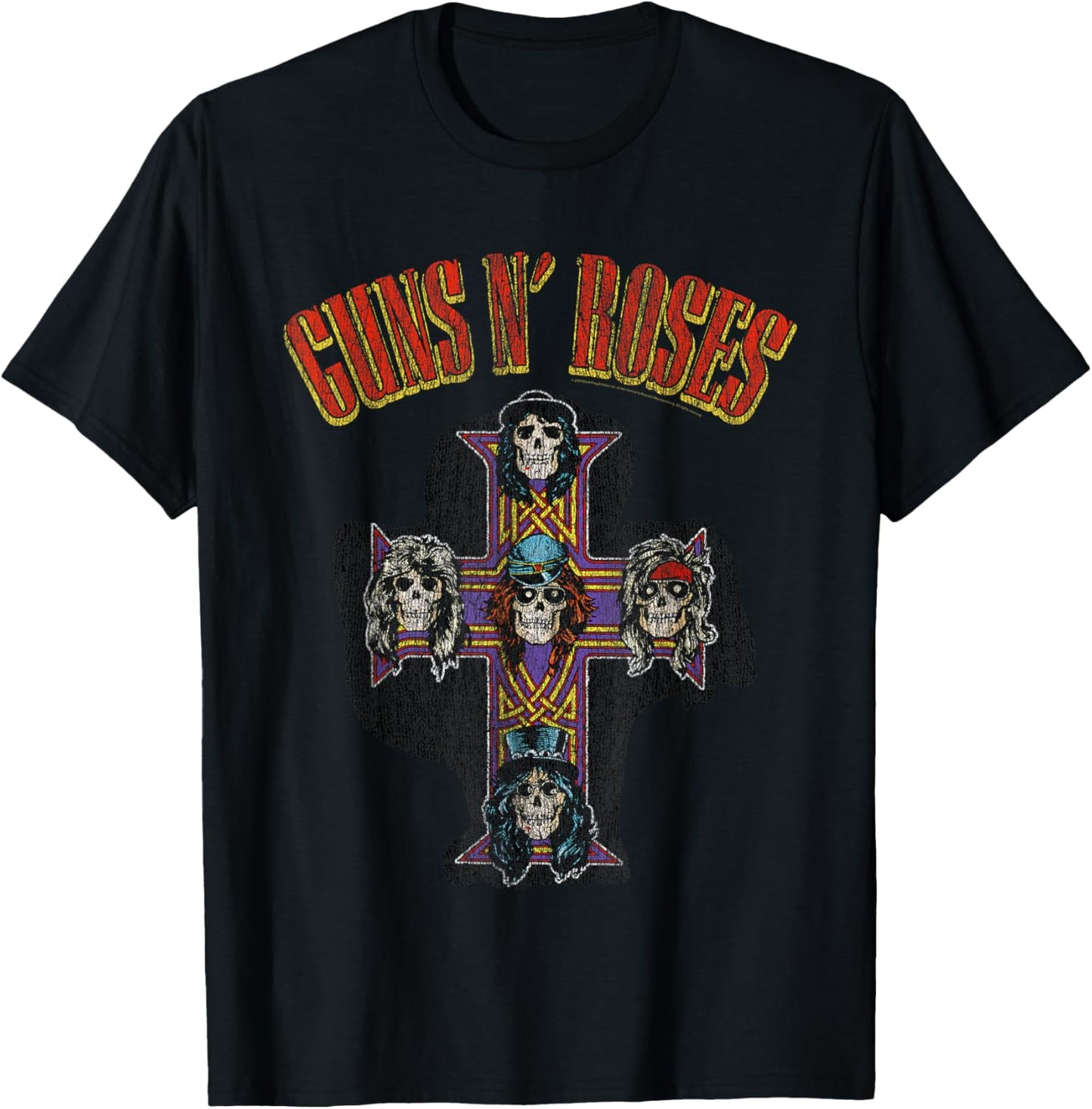 Guns N' Roses Official Cross Arch T-Shirt - T-Shirt | Black