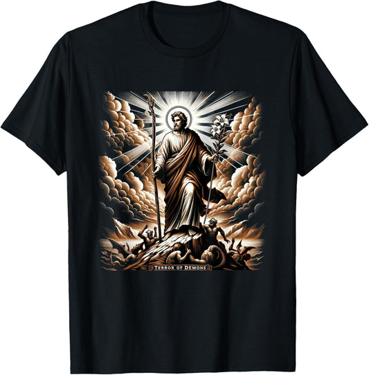 Saint Joseph Catholic Father And Worker T-Shirt - T-Shirt | Black