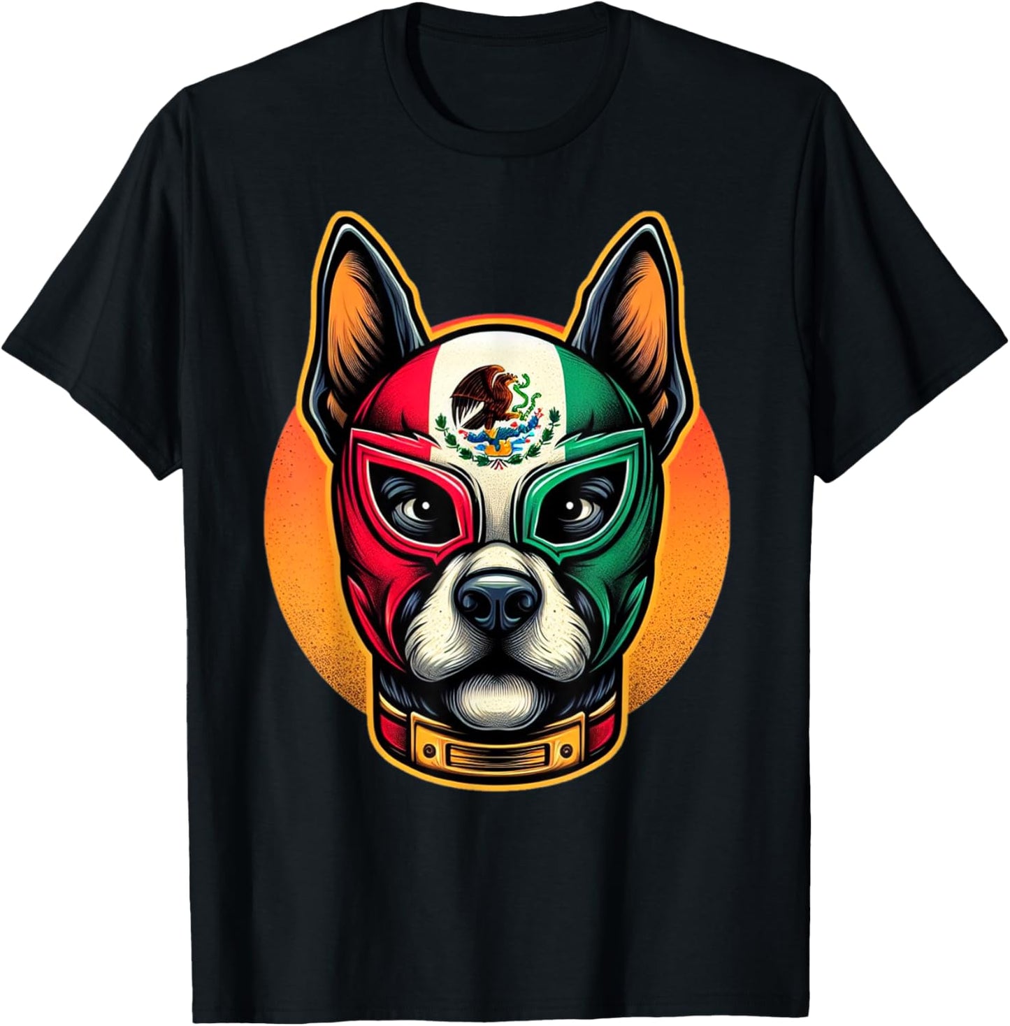 wrestler Luchador dog lucha libre perro Mask T-Shirt - T-Shirt | Black