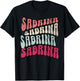 Girl Retro Sabrina First Name Groovy Beach T T-Shirt - T-Shirt | Black