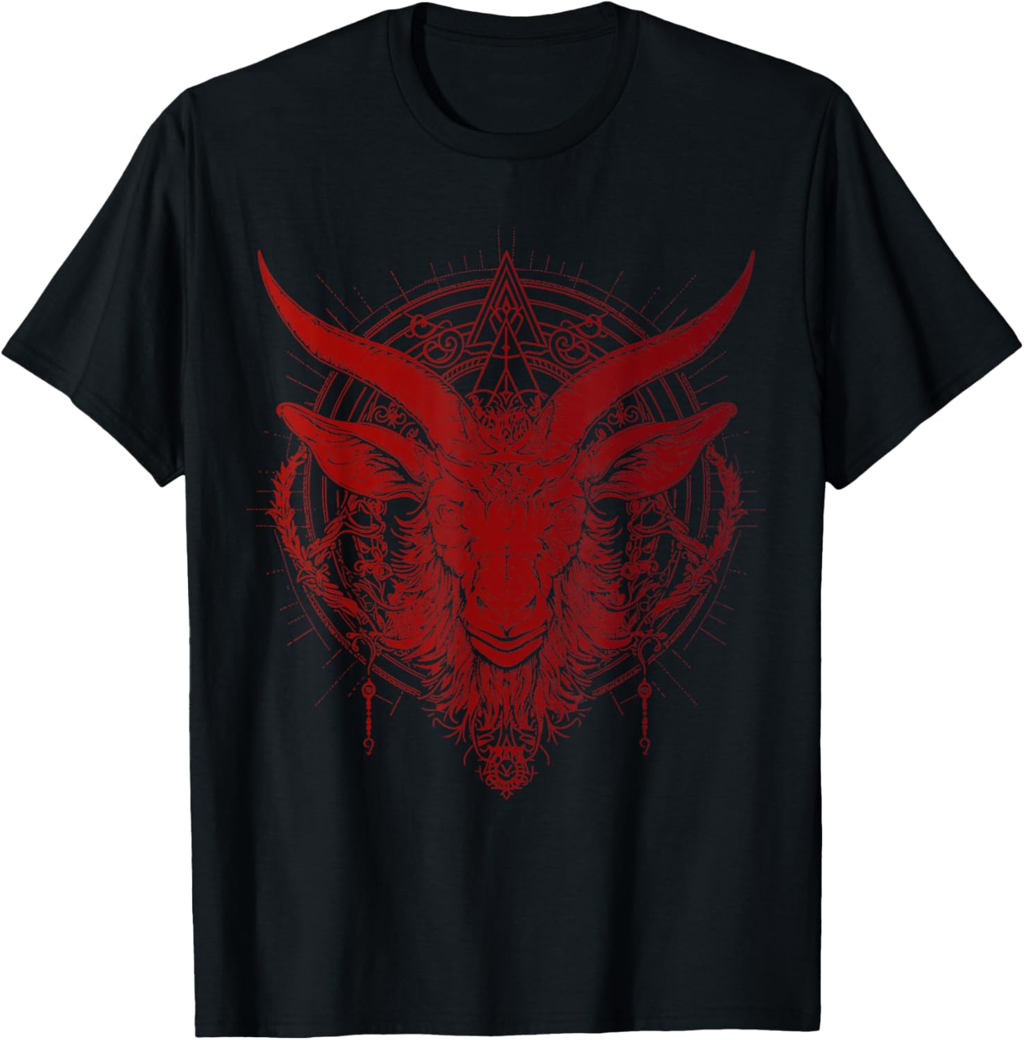 Baphomet Satanist Halloween Metallkopf Satanische Ziege T-Shirt - T-Shirt | Black
