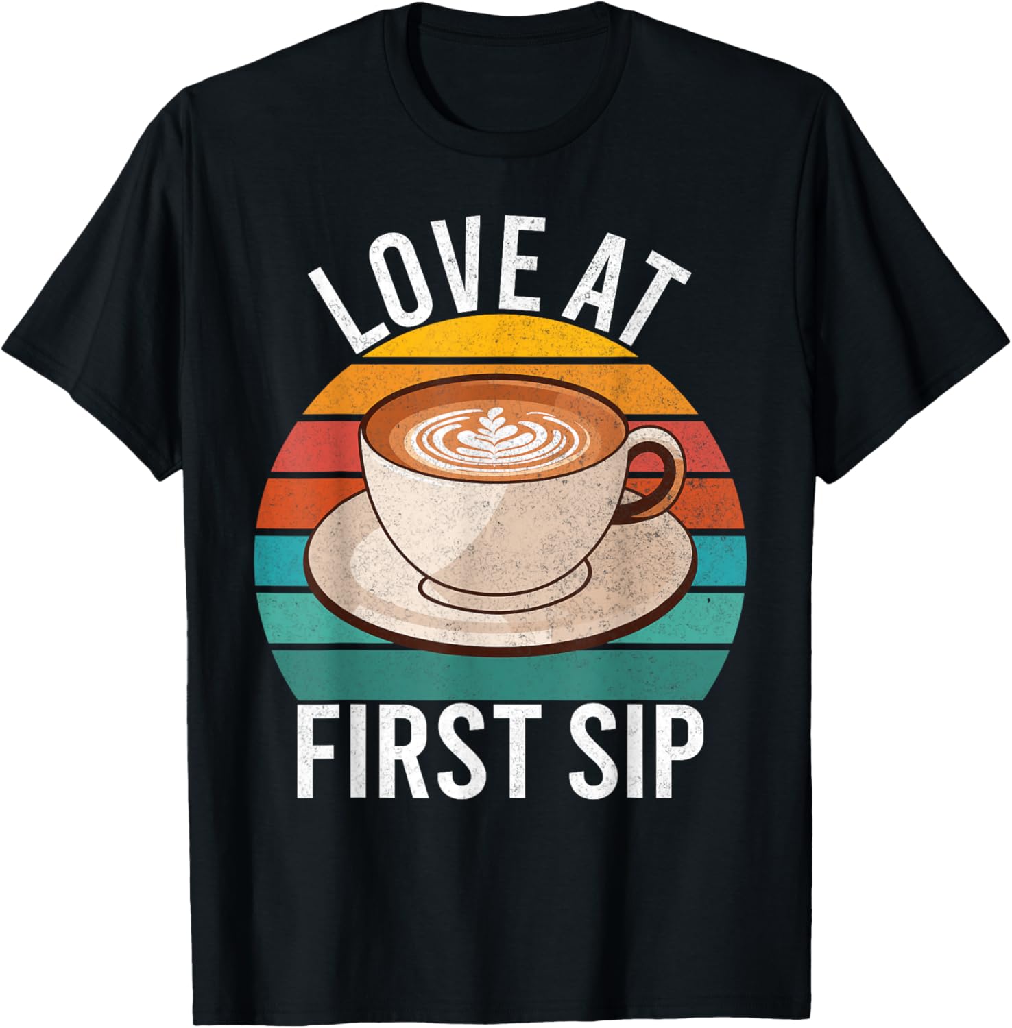 Love at first Sip Coffee T-Shirt - T-Shirt | Black