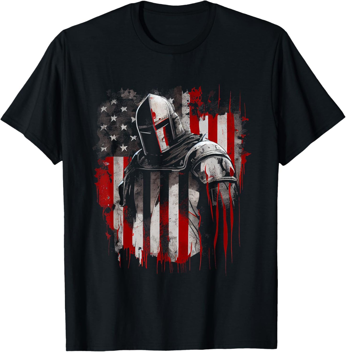 Crusader Templar Kneeling Crusader Templar Warrior Of Christ T-Shirt - T-Shirt | Black