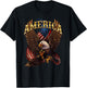 Patriotic America Design With Eagle And American Flag T-Shirt - T-Shirt | Black