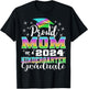 Proud Mom of Kindergarten Graduate 2024 Graduation Mom T-Shirt - T-Shirt | Black