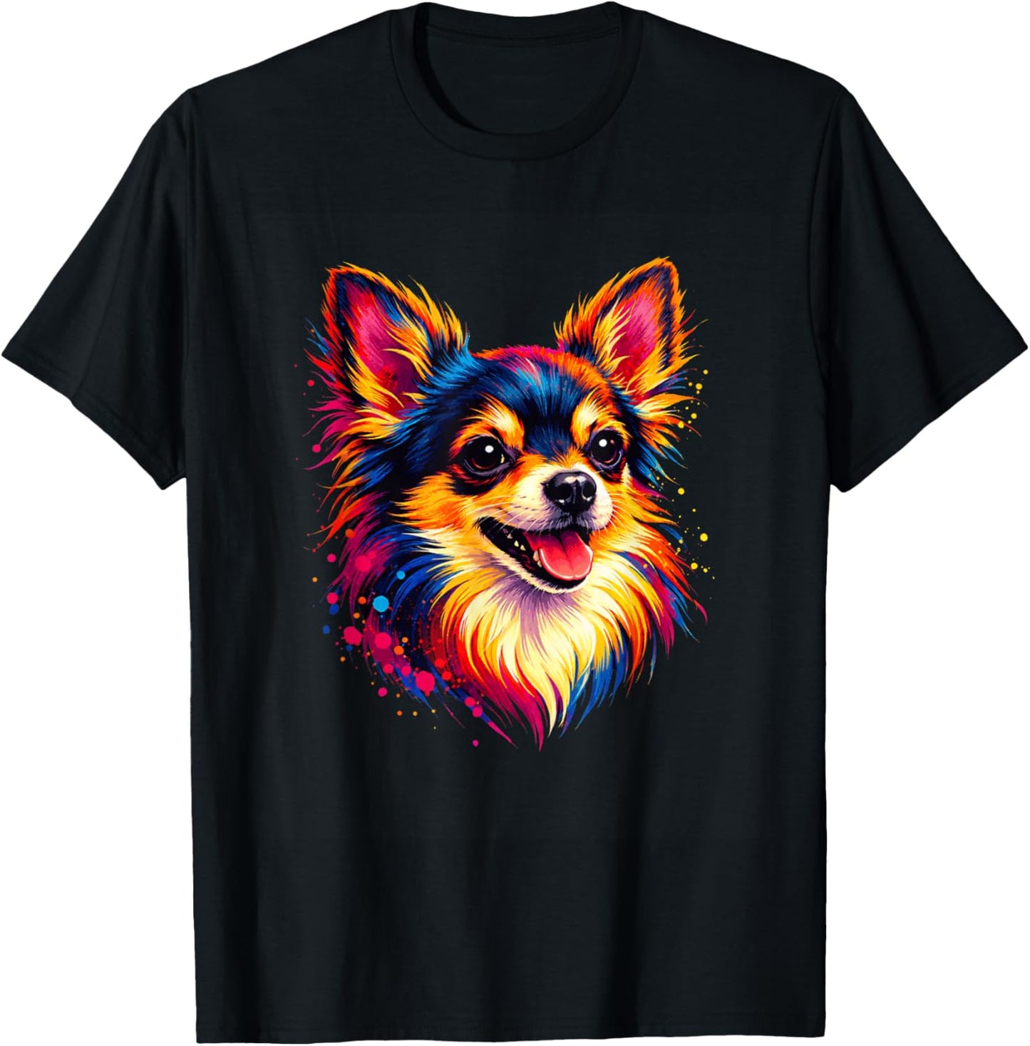 Pop Art Chihuahua Lovers Design Damen Chihuahua T-Shirt - T-Shirt | Black