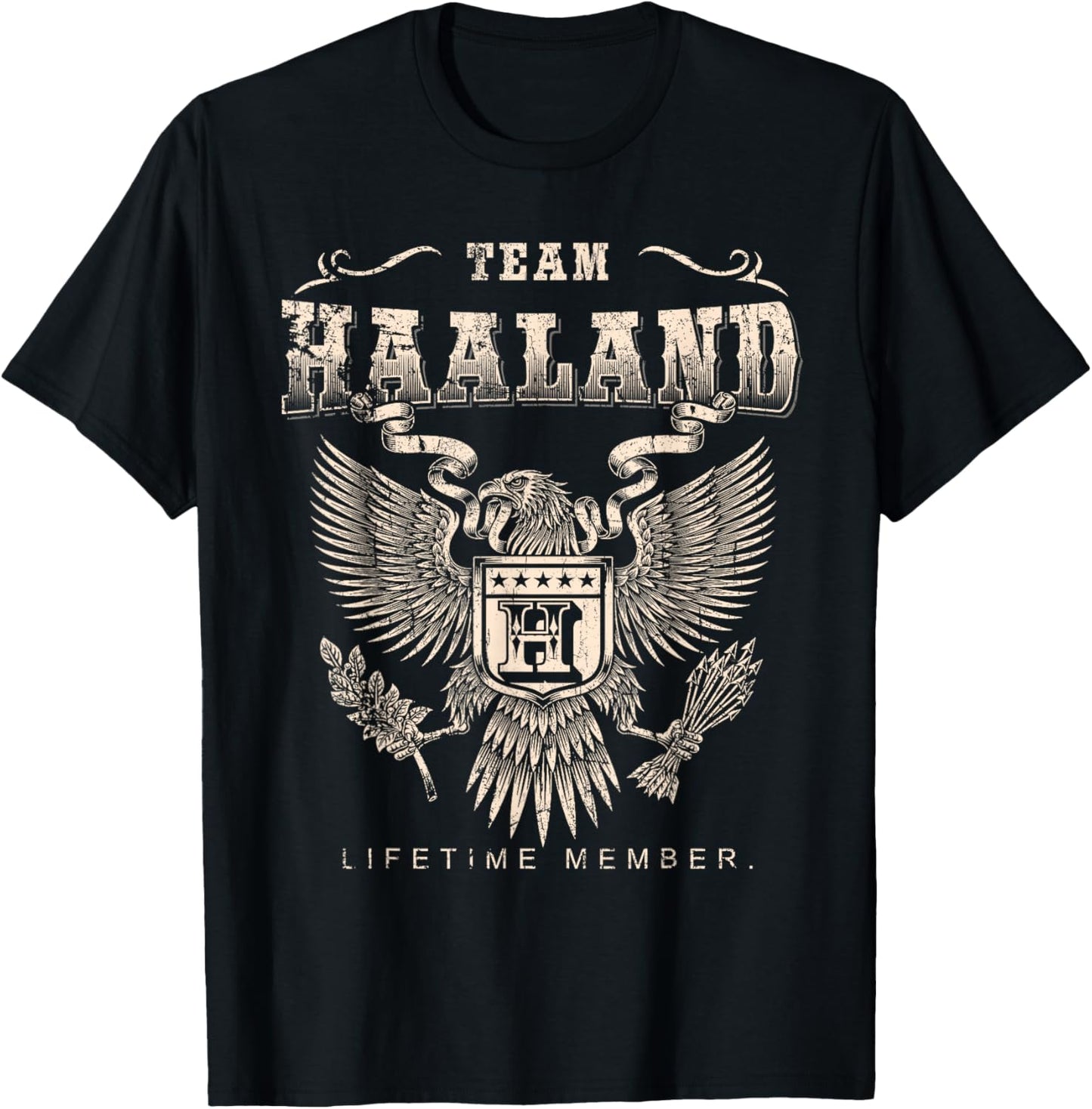 Team Haaland Lifetime Member - Haaland Name T-Shirt - T-Shirt | Black
