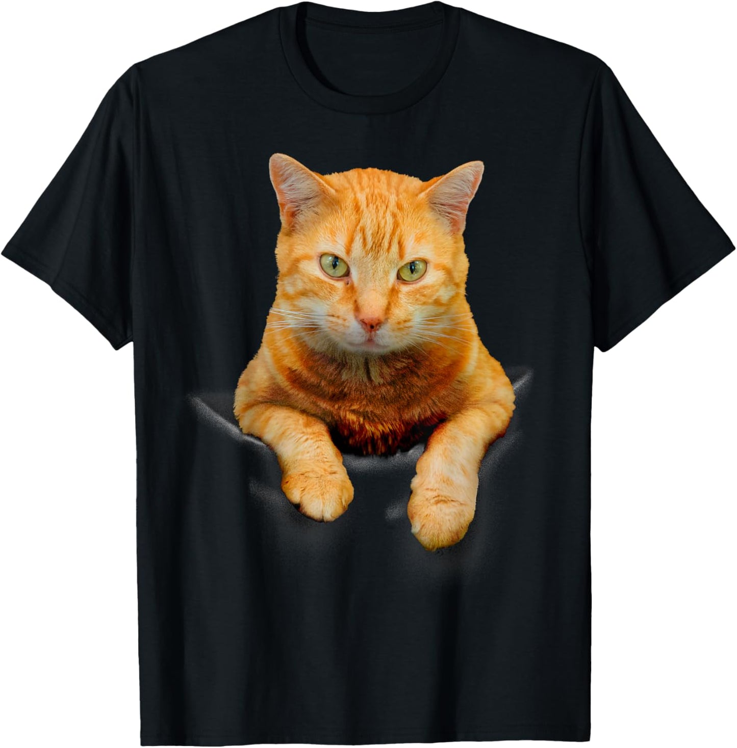 Cat Animals Creative Cat Motif Bag Cat T-Shirt - T-Shirt | Black