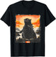Majestic Catzilla: Feline Giant Destruction T-Shirt - T-Shirt | Black