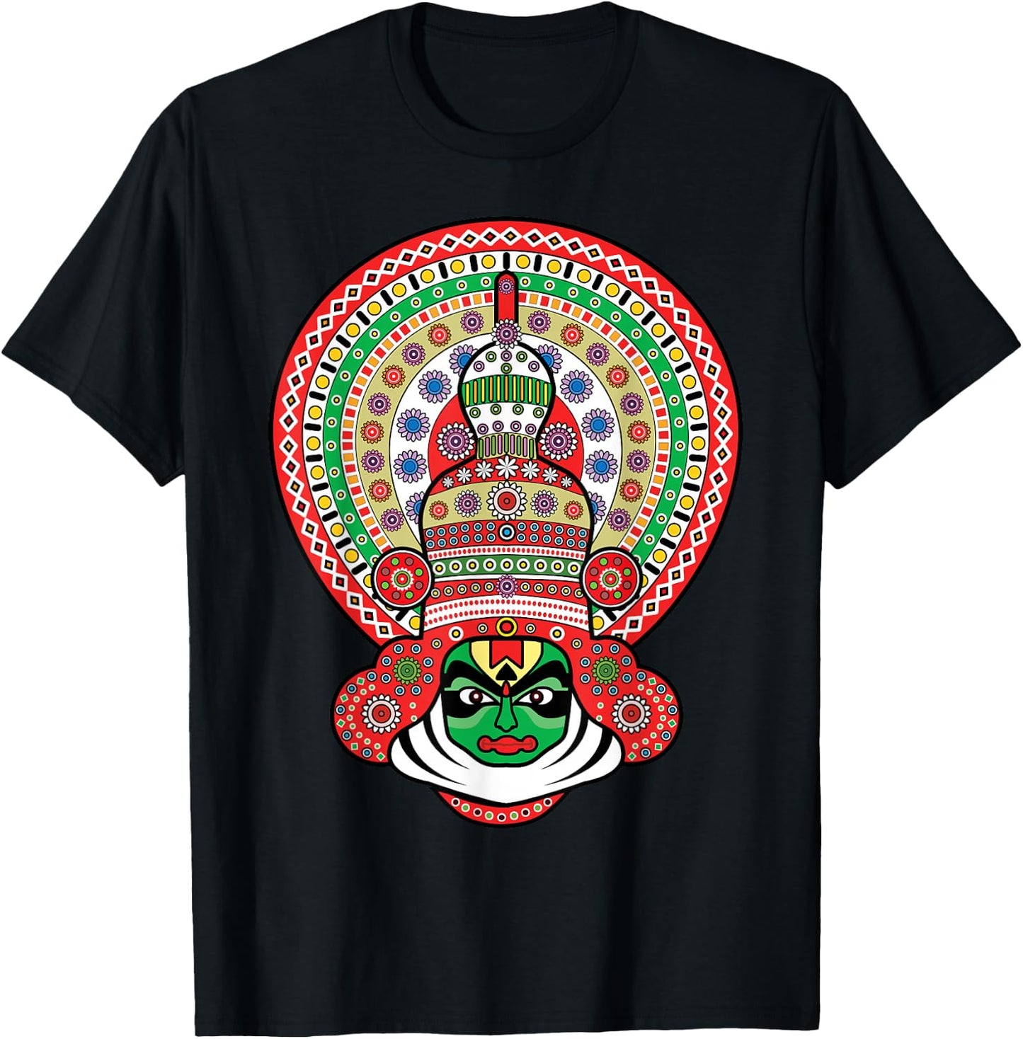 Kathakali, Indian Traditional, Cultural Dance T-Shirt - T-Shirt | Black