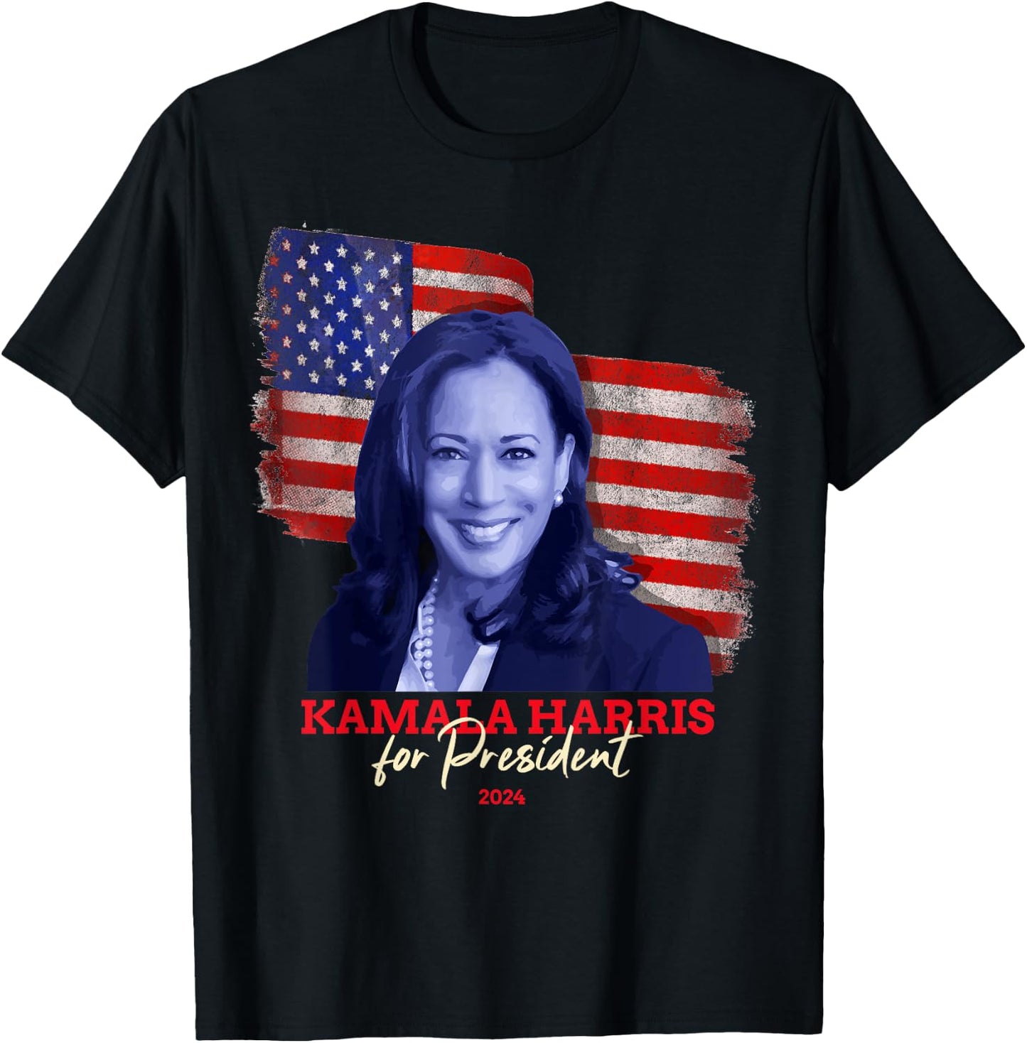 Kamala Harris for President 2024 Madam Vice President T-Shirt - T-Shirt | Black