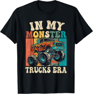 In My Monster Trucks Era Vintage Retro Monster Truck T-Shirt - T-Shirt | Black