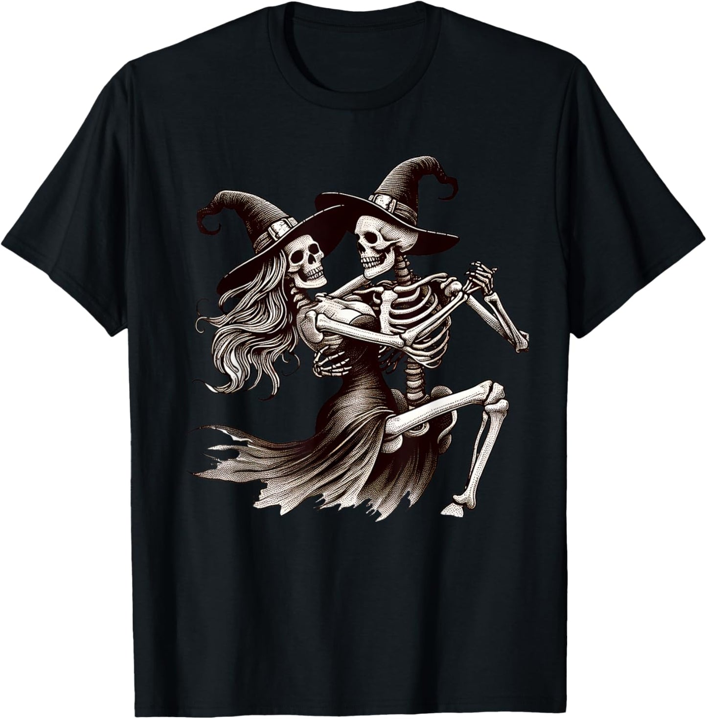 Skeleton Couple Dancing T-Shirt - T-Shirt | Black
