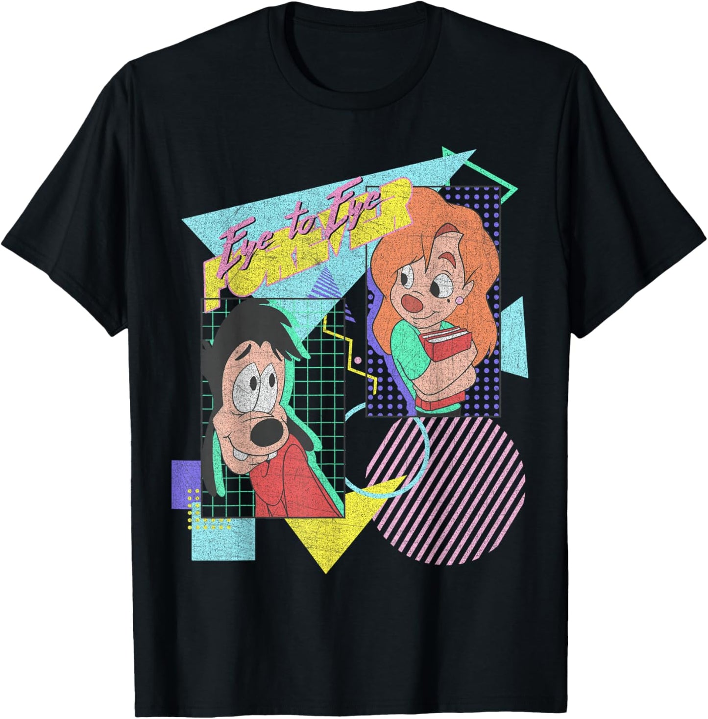 Disney A Goofy Movie Max & Roxanne Eye to Eye Forever T-Shirt - T-Shirt | Black