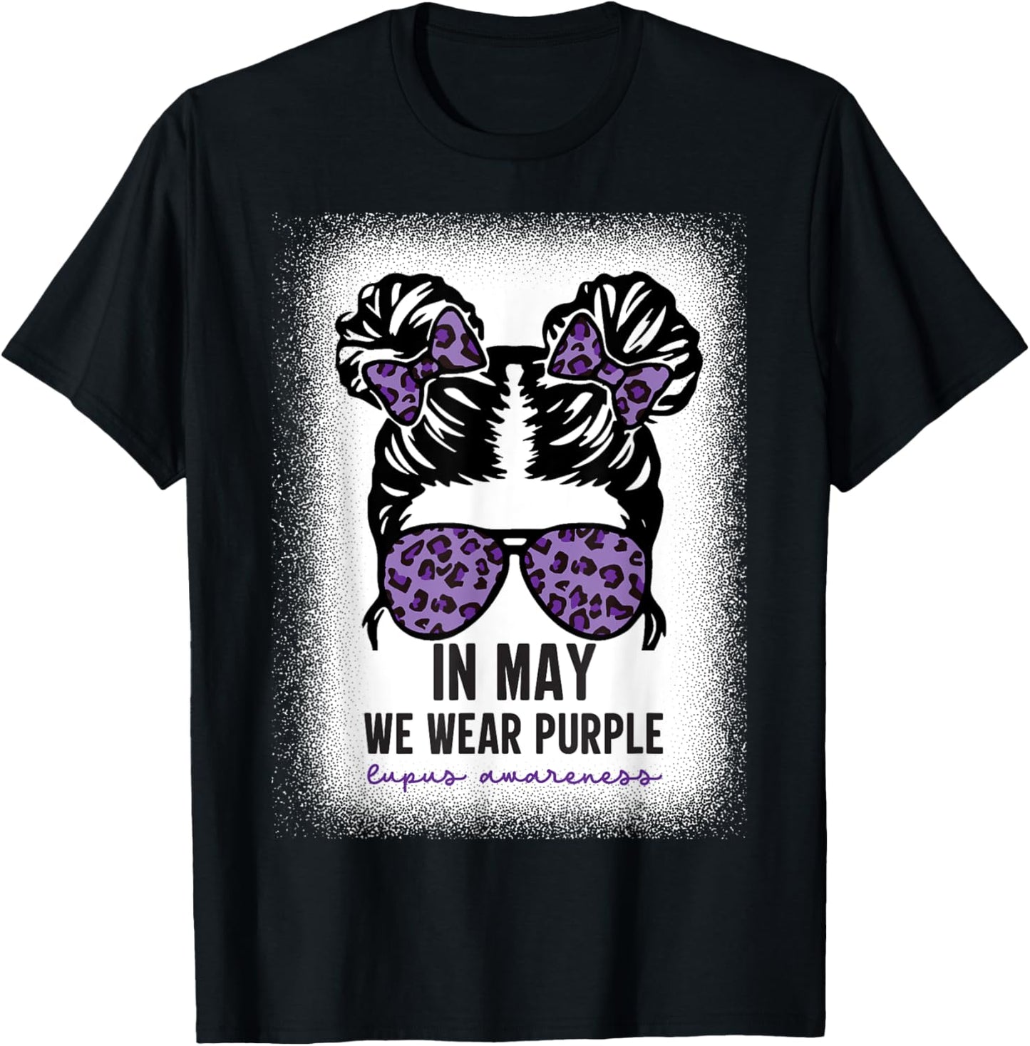 In May We Wear Purple Systemic Lupus Erythematosus Awareness T-Shirt - T-Shirt | Black