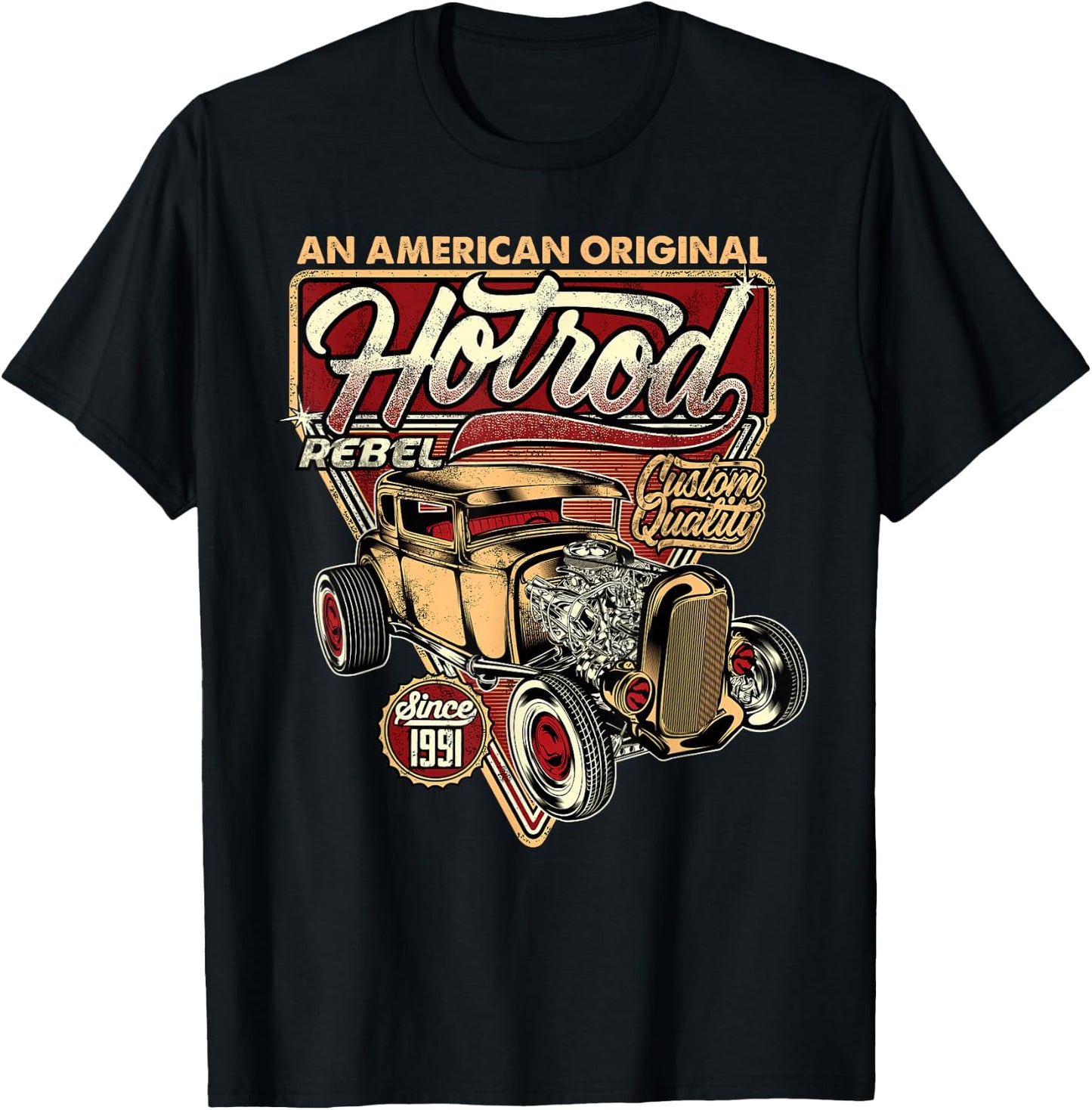 Vintage Hot Rod Speed and Power T-Shirt - T-Shirt | Black
