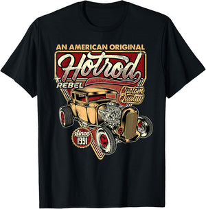 Vintage Hot Rod Speed and Power T-Shirt - T-Shirt | Black