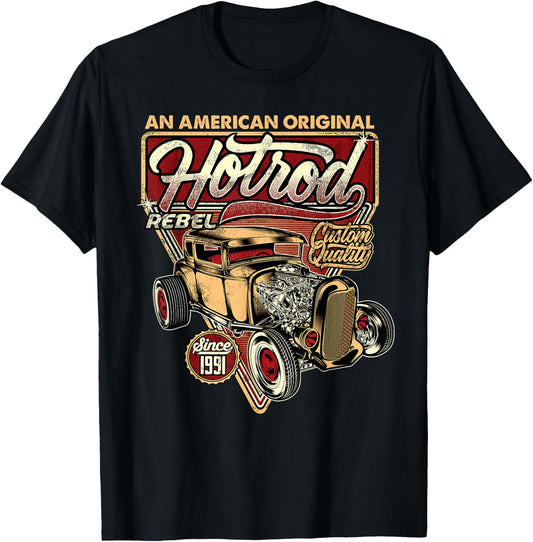 Vintage Hot Rod Speed and Power T-Shirt - T-Shirt | Black