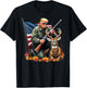 Hunting Deer Season Vintage Trump USA Flag Camouflage T-Shirt - T-Shirt | Black