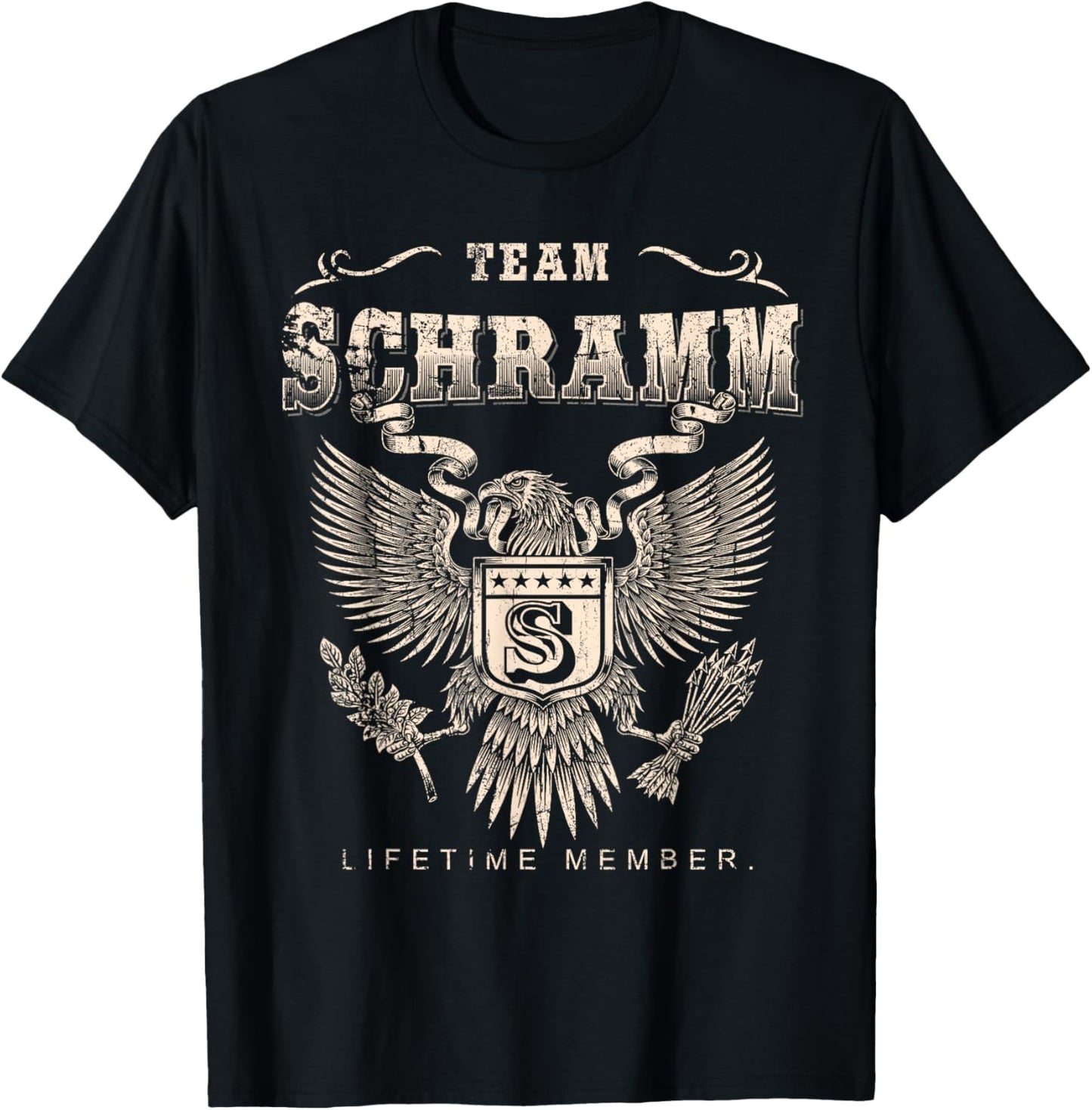 Team Schramm Lifetime Member - Schramm Last Name T-Shirt - T-Shirt | Black