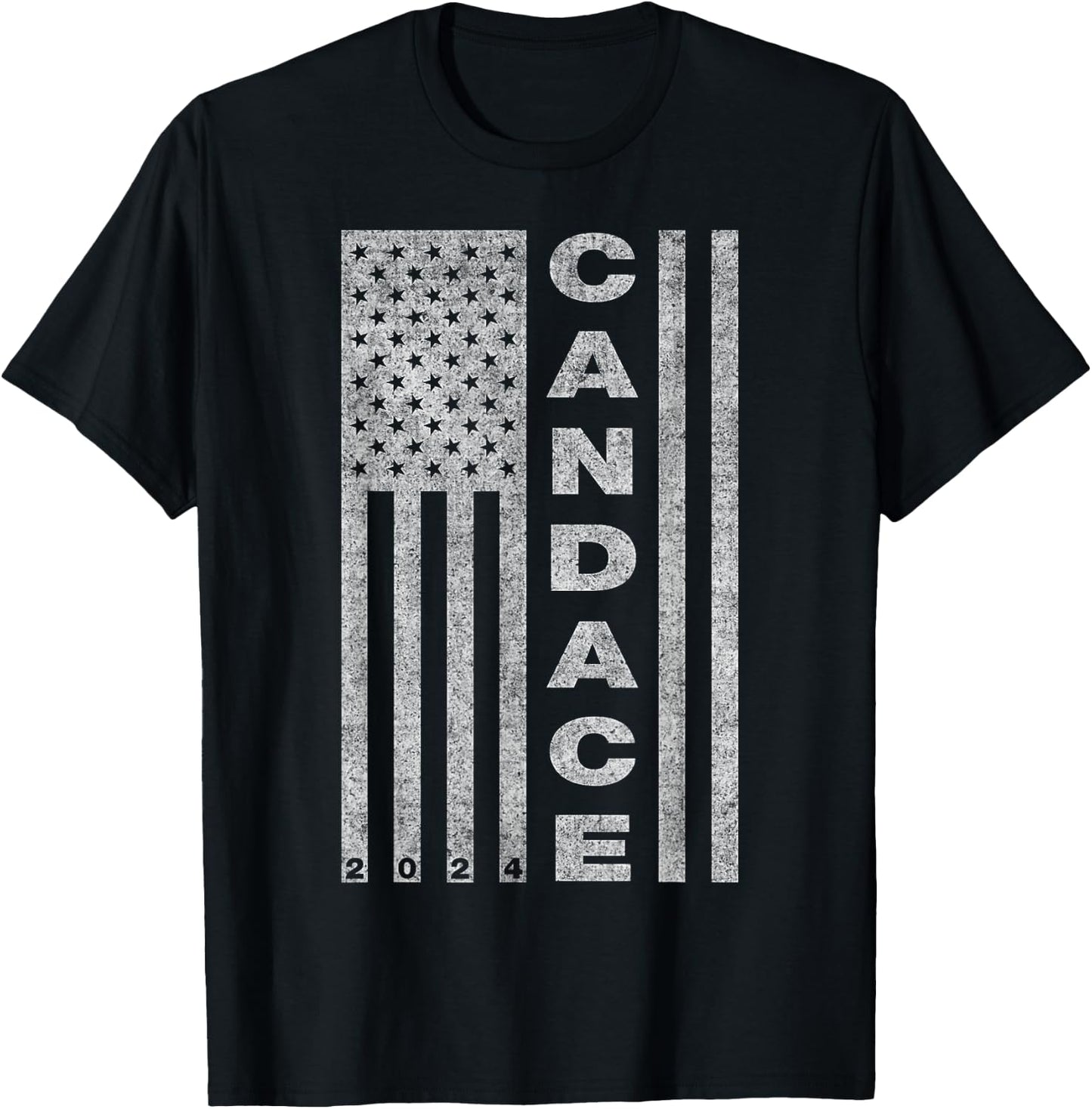 Vote Candace Owens for President 2024, Conservative USA Flag T-Shirt - T-Shirt | Black