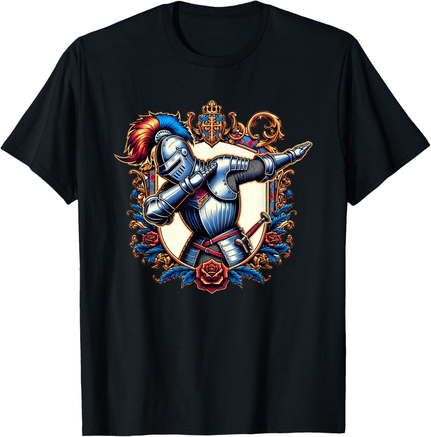 Ren Faire Dabbing Medieval Knight Funny Renaissance Faire T-Shirt - T-Shirt | Black