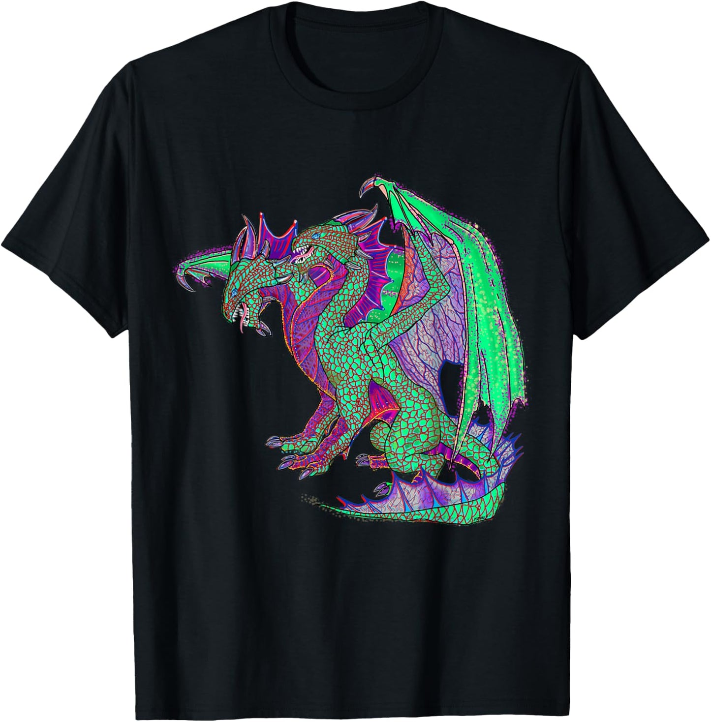 Two Headed Dragon T-Shirt - T-Shirt | Black