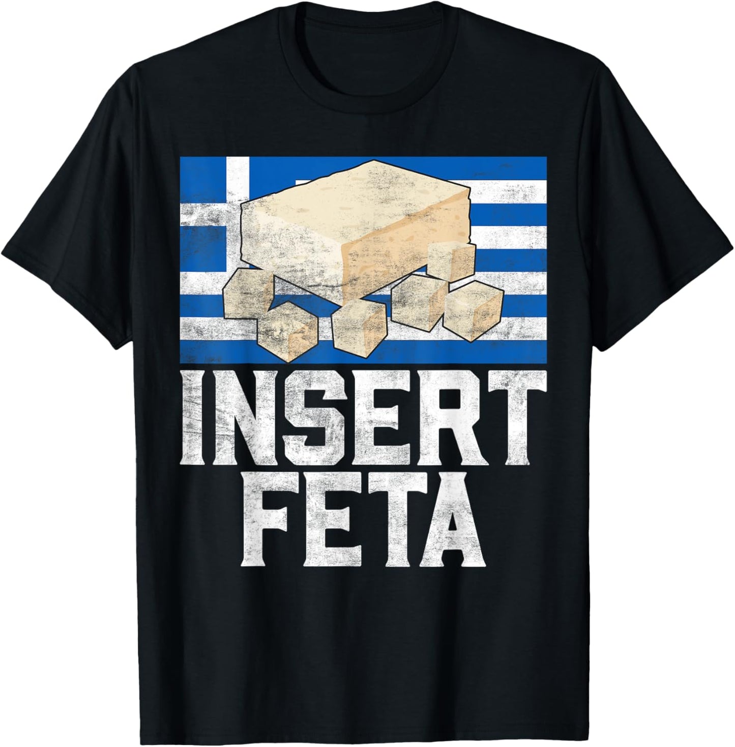 Insert Feta Greek T-Shirt - T-Shirt | Black