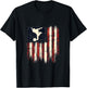 Patriotic Distressed Flag Gift Kids Bowling T-Shirt - T-Shirt | Black