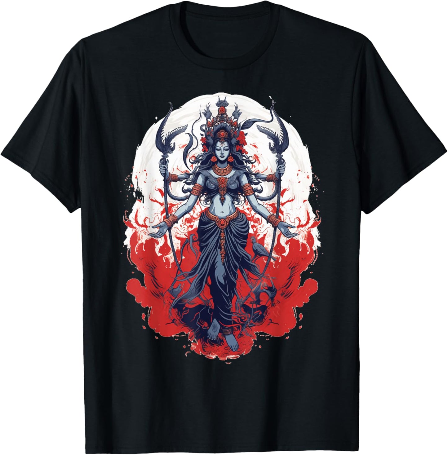Kali Goddess of Death, Time and Doomsday Hindu Yoga Women T-Shirt - T-Shirt | Black