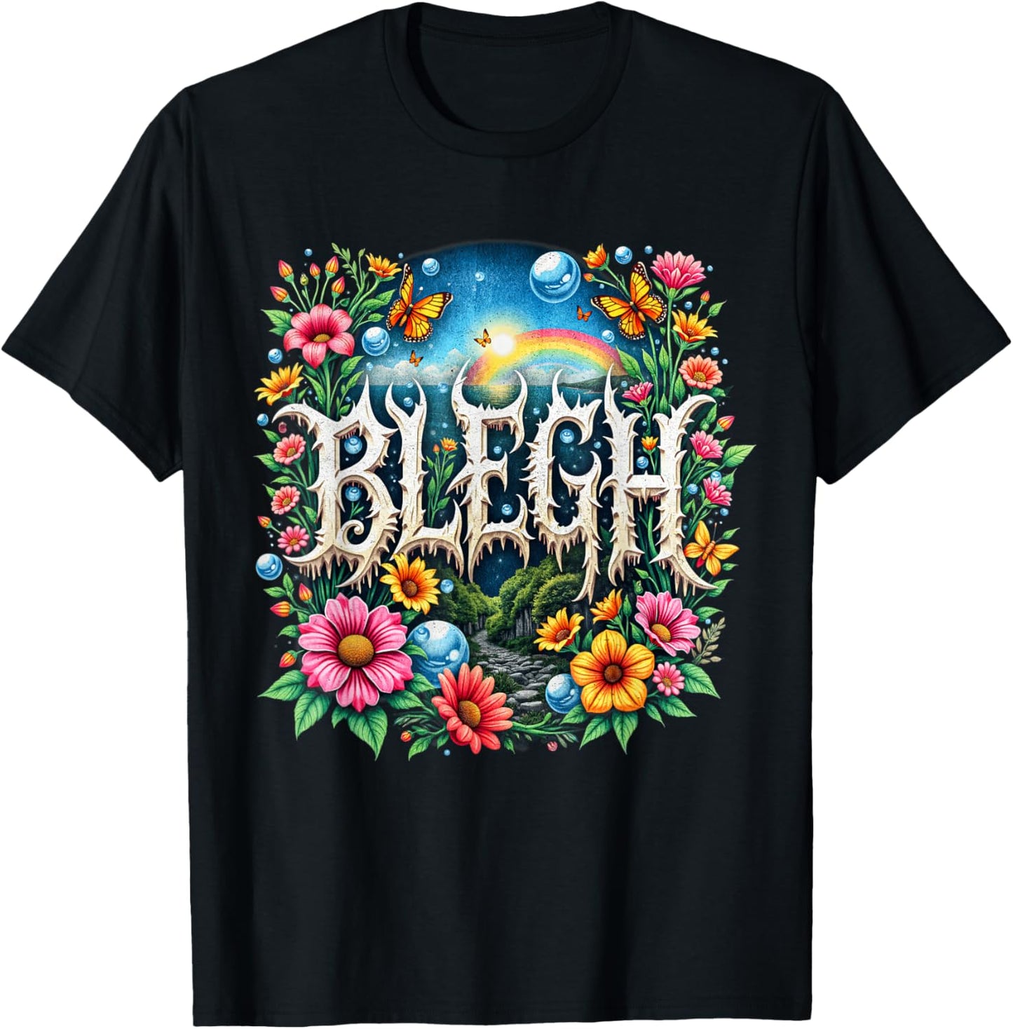 Cute Deathcore Design - Metalcore Blegh T-Shirt - T-Shirt | Black