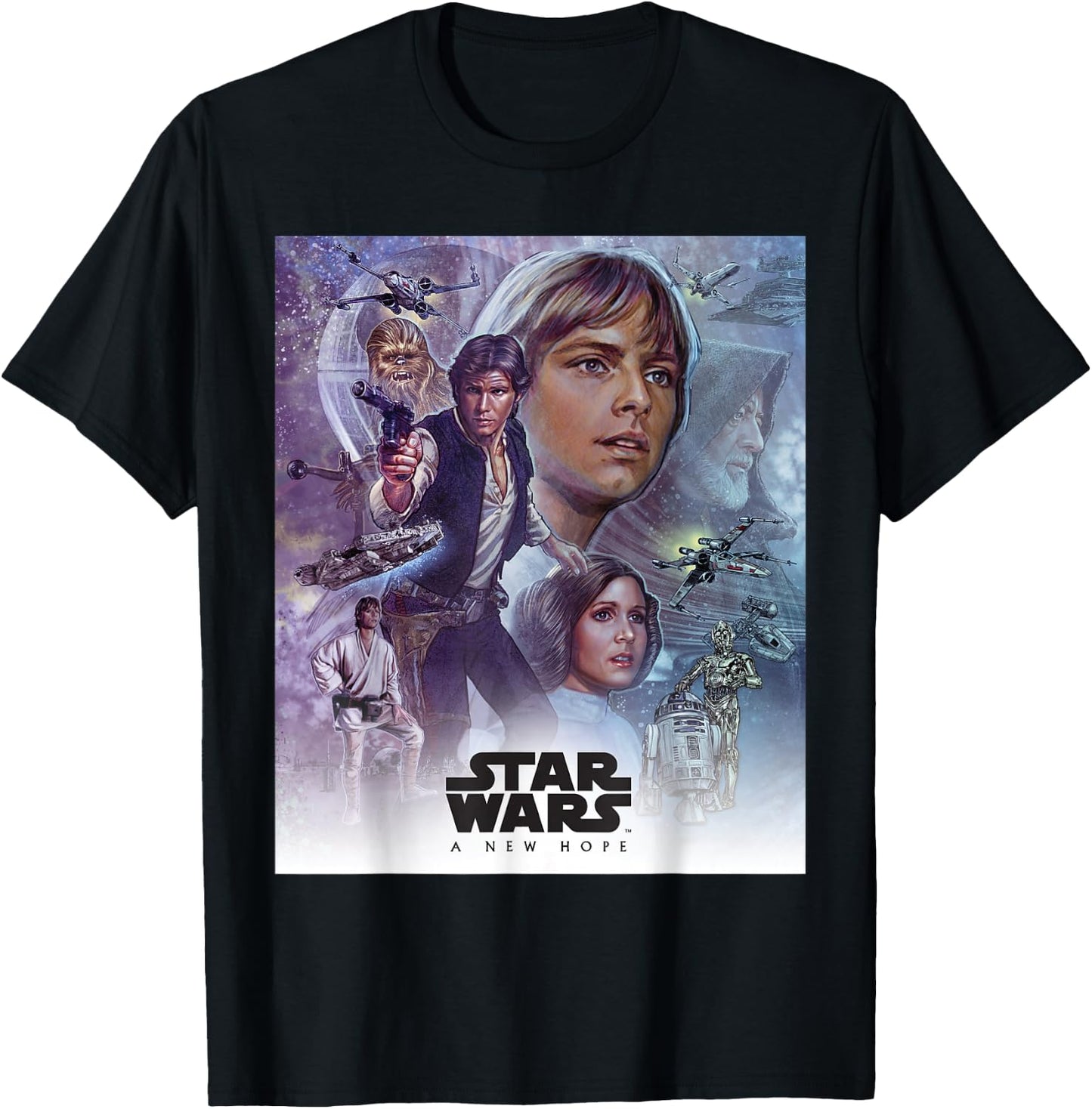 Star Wars Celebration Mural A New Hope Movie Logo T-Shirt - T-Shirt | Black