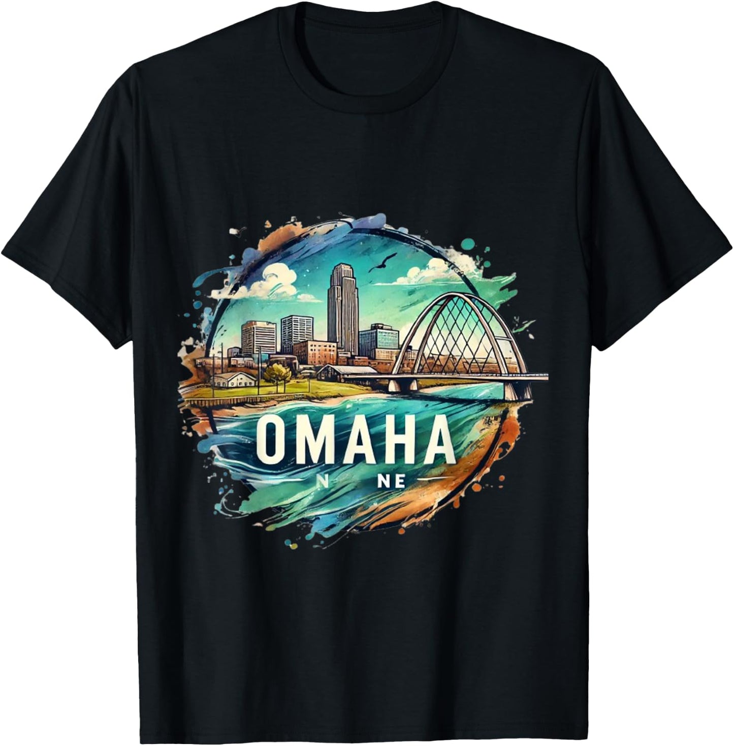 Omaha NE Nebraska T-Shirt - T-Shirt | Black