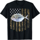 Camo American Flag Pompano Fishing 4th Of July Women Men T-Shirt - T-Shirt | Black